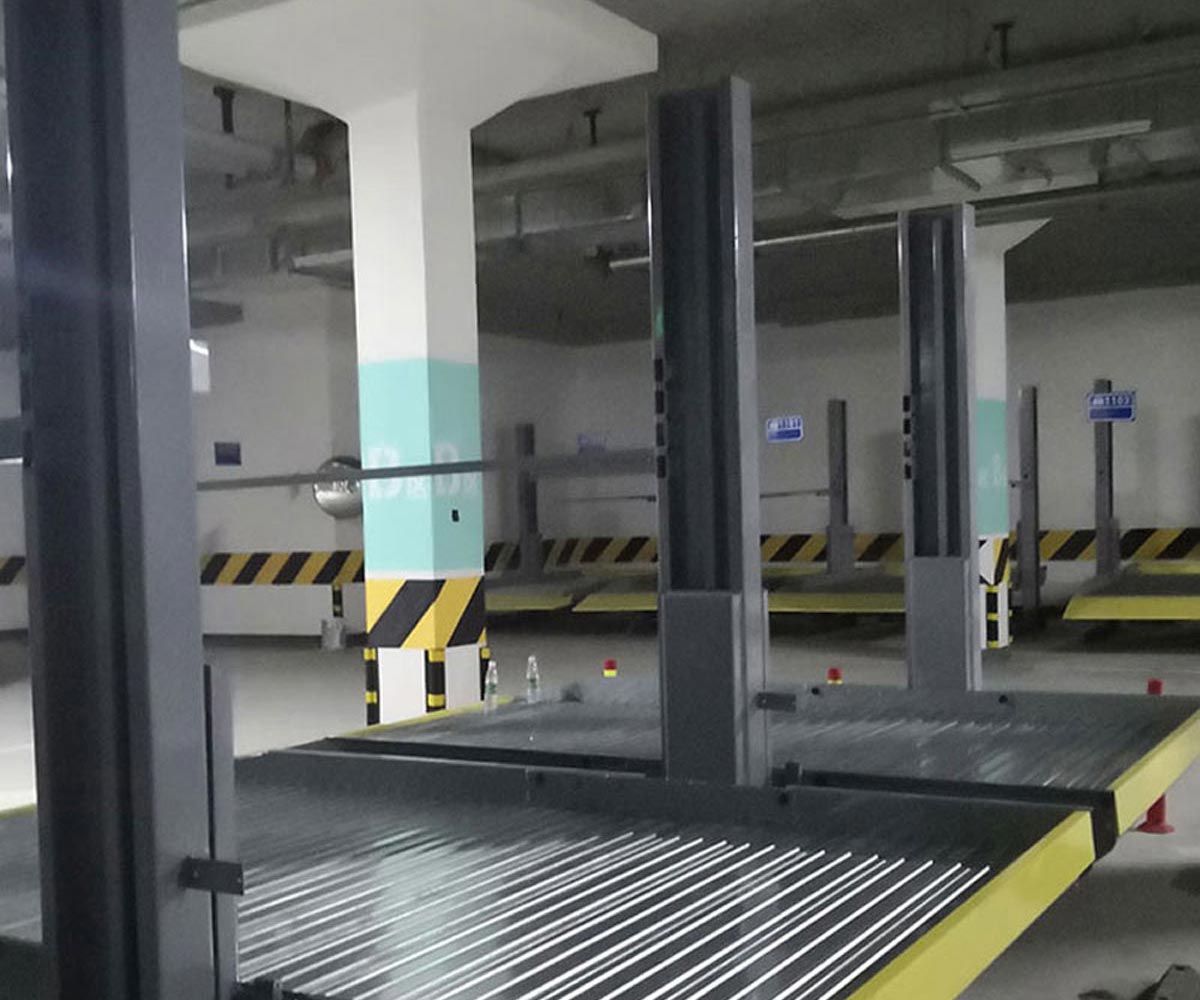 延安市二层升降横移机械停车设备改造