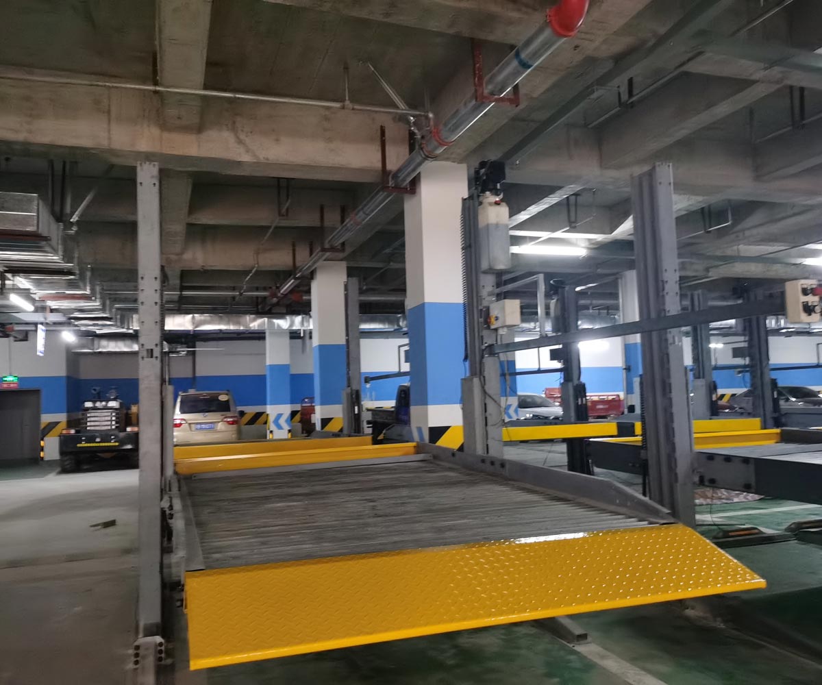 水富市PJS四柱简易升降机械式立体停车库