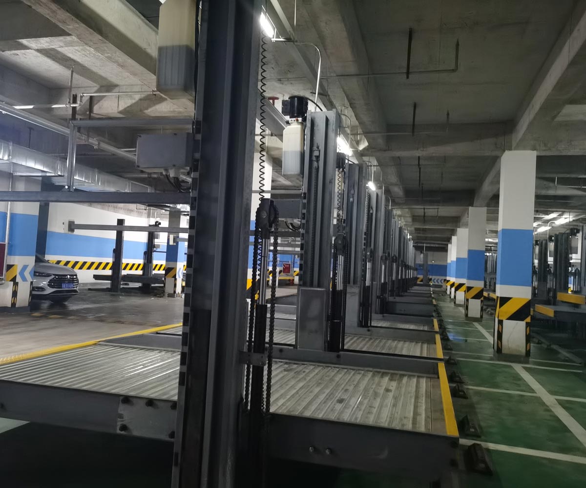 新平县PJS两柱简易升降机械式立体停车库
