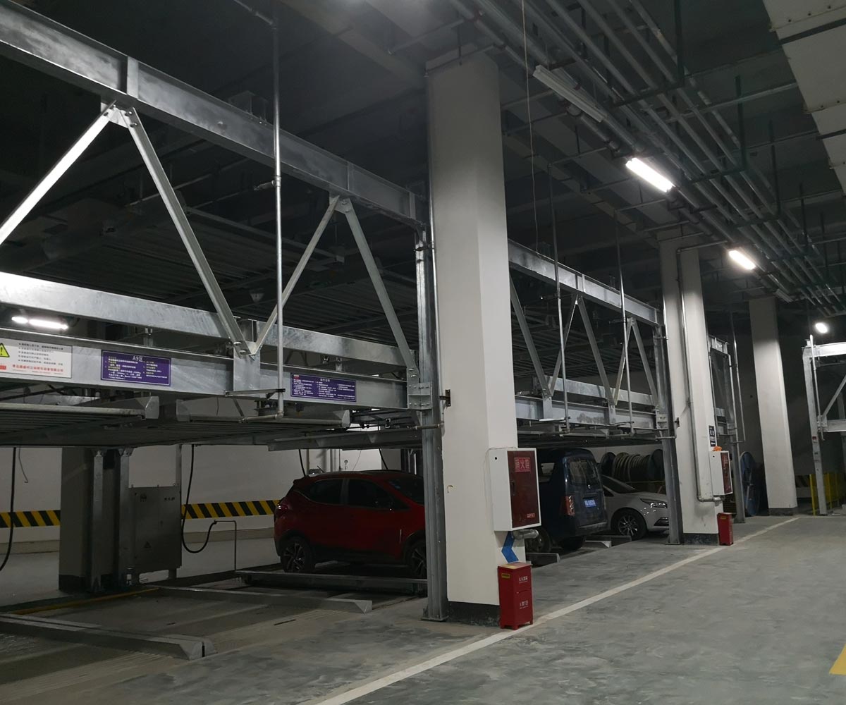 荔浦市负一正四地坑式PSH5-D1五层升降横移机械式立体停车库